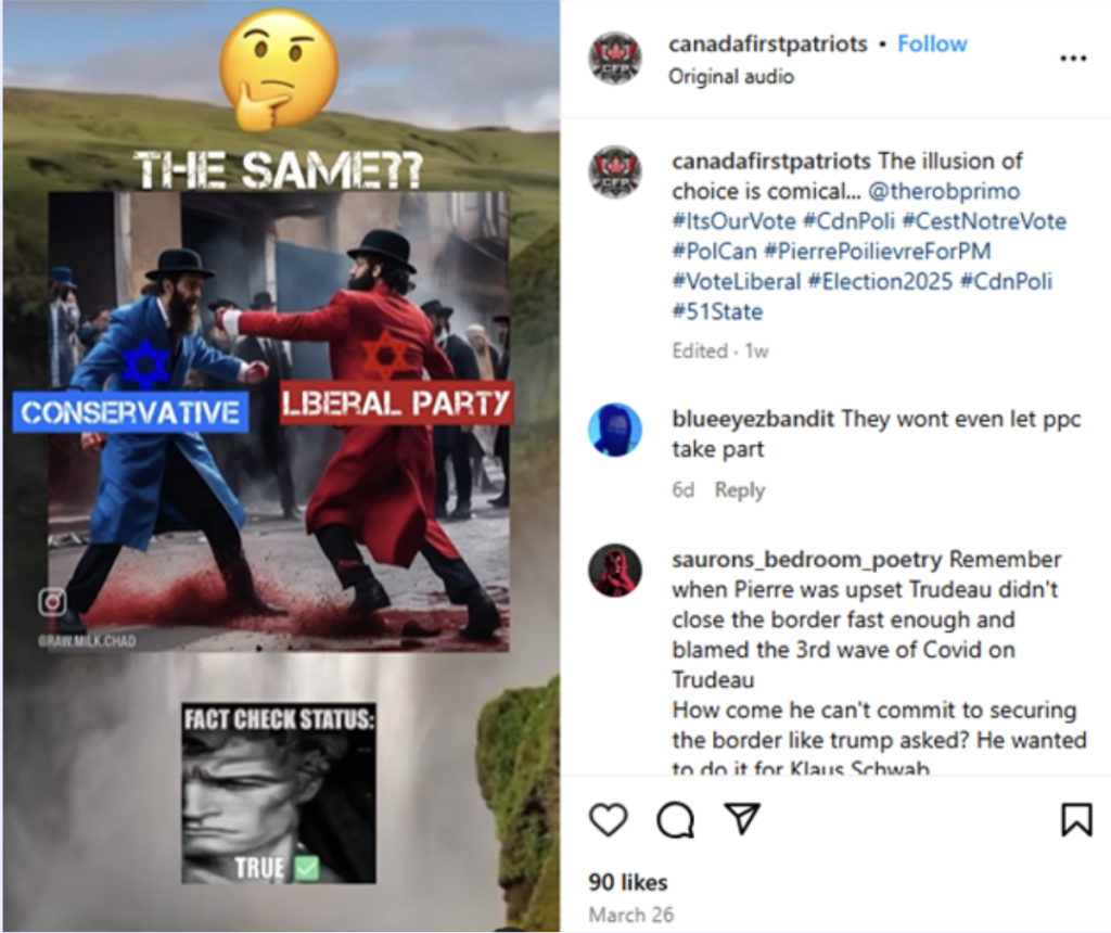 Example of online antisemitism