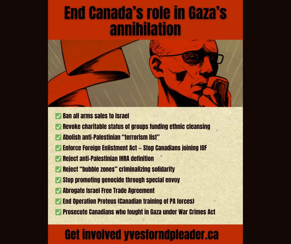 Yves Engler Gaza poster